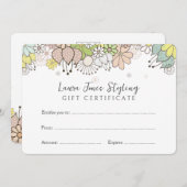 Vorlage für den Gutschein für eigene Geschenke bea (Vorne/Hinten)