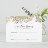 Vorlage für den Gutschein für eigene Geschenke bea (Stehend Vorderseite)