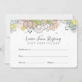 Vorlage für den Gutschein für eigene Geschenke bea (Vorderseite)