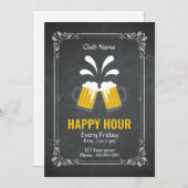 Vorlage für den Happy-Hour-Party-Flyer (Vorne/Hinten)