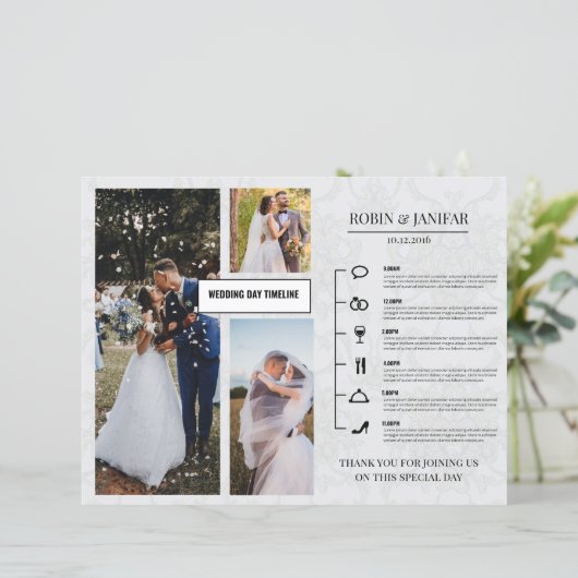 Vorlage für den Hochzeitstag (Stehend Vorderseite)