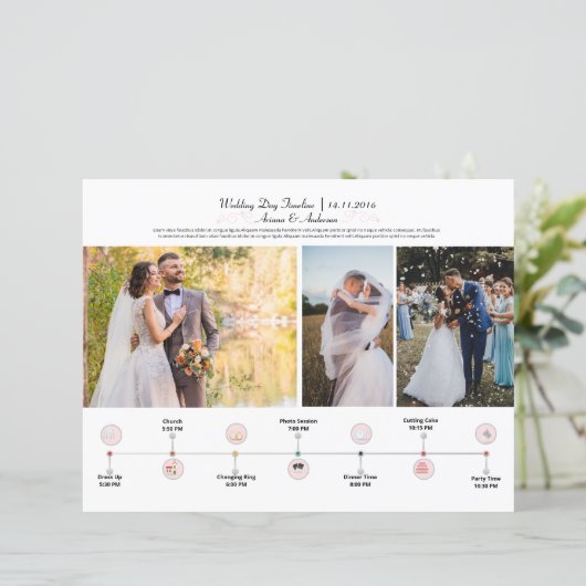 Vorlage für den Hochzeitstag (Stehend Vorderseite)