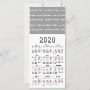 Vorlage für den Kalender 2020 - Flachkarte