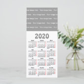 Vorlage für den Kalender 2020 - Flachkarte (Stehend Vorderseite)