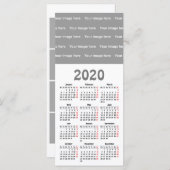 Vorlage für den Kalender 2020 - Flachkarte (Vorne/Hinten)