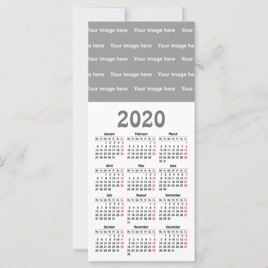 Vorlage für den Kalender 2020 - Flachkarte (Vorderseite)