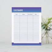 Vorlage für den Kundentracker (Stehend Vorderseite)