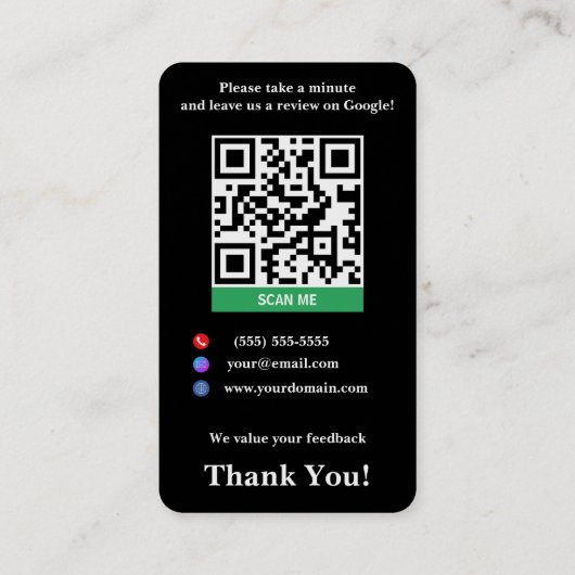 Vorlage für den Link für kleine Unternehmen Visitenkarte (Rückseite)