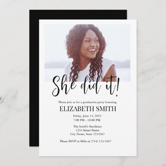 Vorlage für den Minimalistischen Abschluss (Vorne/Hinten)