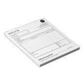 Vorlage für den Minimalistischen Empfang von Rechn Notizblock (angewinkelt)