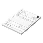 Vorlage für den Minimalistischen Empfang von Rechn Notizblock (Rotiert)