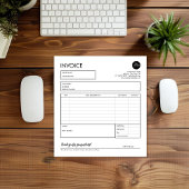 Vorlage für den Minimalistischen Empfang von Rechn Notizblock