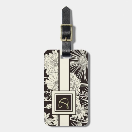 Vorlage für den Mit Monogramm Gepäckträger Gepäckanhänger (Vorderseite vertikal)