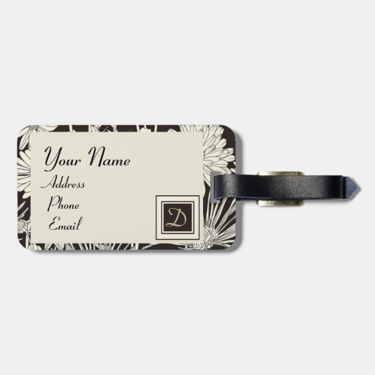 Vorlage für den Mit Monogramm Gepäckträger Gepäckanhänger (Rückseite horizontal)