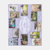 Vorlage für den Muttertag von Familienfotos Fleecedecke (Vorderseite)