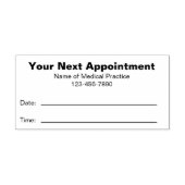 Vorlage für den nächsten Termin für Ärzte im Büro Permastempel (Design)