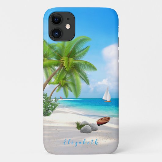 Vorlage für den Namen der Caribbean Beach Illustra Case-Mate iPhone Hülle (Rückseite)