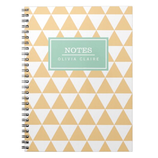 Vorlage für den Namen des Dreilangmusters Peach Notizblock (Vorderseite)