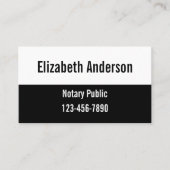 Vorlage für den öffentlichen schwarzen und weißen  visitenkarte (Vorderseite)