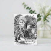 Vorlage für den Panamakanal-Eisenbahnzug Vintagen  Postkarte (Stehend Vorderseite)