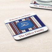 Vorlage für den personalisierten Patriotischen Unt Getränkeuntersetzer (Linke Seite)