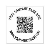 Vorlage für den QR-Code auf der Website Round-Brie Permastempel (Design)