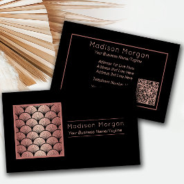 Vorlage für den QR-Code der hübschen Rose Visitenkarte