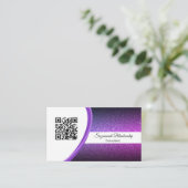 Vorlage für den QR-Code des beruflichen Lila Glitz Visitenkarte (Stehend Vorderseite)
