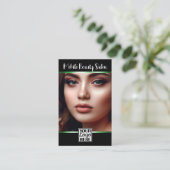 Vorlage für den QR-Code des Fotos mit schwarzen gr Visitenkarte (Stehend Vorderseite)