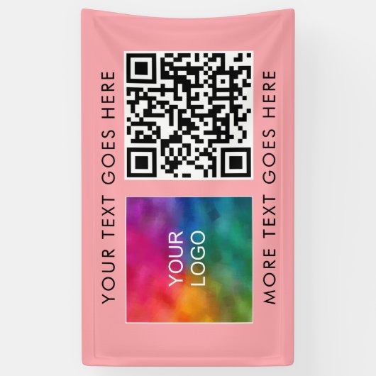 Vorlage für den QR-Code für moderne Unternehmen Ro Banner (Vertikal)