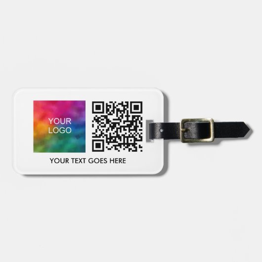 Vorlage für den QR-Code für Unternehmen Gepäckanhänger (Vorderseite horizontal)