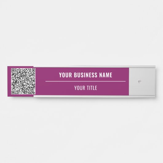 Vorlage für den QR-Code Geschäftsname Türsignierun Türschild (Vorderseite )