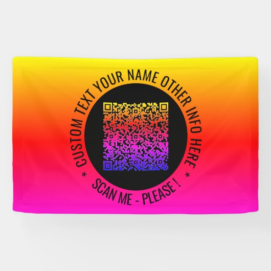 Vorlage für den QR-Code-Scan mit benutzerdefiniert Banner (Horizontal)