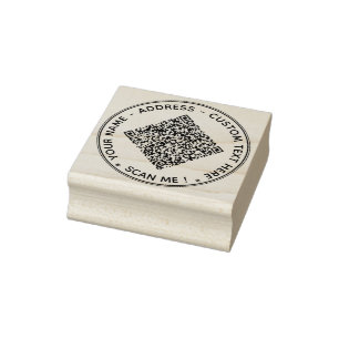 Vorlage für den QR-Code und die Briefmarke für den Gummistempel