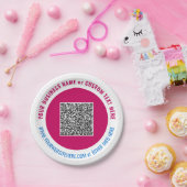 Vorlage für den QR-Code und die Teller für benutze (Party)