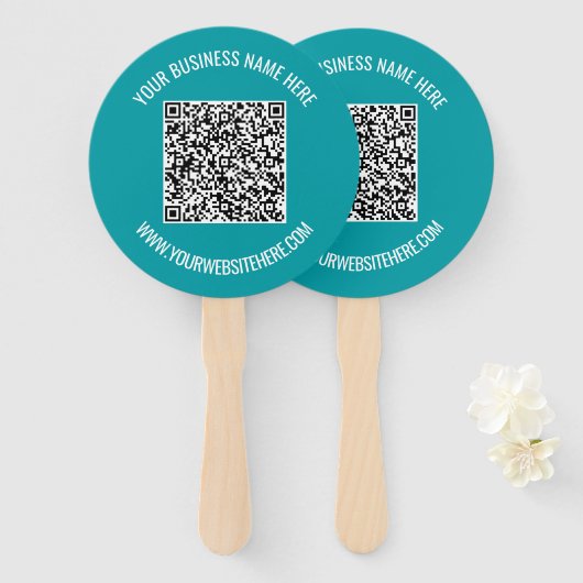 Vorlage für den QR-Codetext Werbehandfan Fächer (Vorne und Hinten)