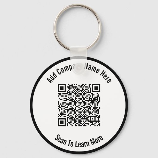 Vorlage für den schwarzen und weißen QR-Code Schlüsselanhänger (Vorderseite)
