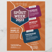 Vorlage für den Spirit Week-Flyer Flyer (Vorne)