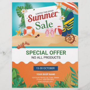 Vorlage für den Summer Sale Flyer