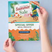 Vorlage für den Summer Sale Flyer (Hand)