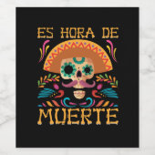 Vorlage für den T - Shirt Vector dia de los muerto Weinetikett (Einzelnes Label)