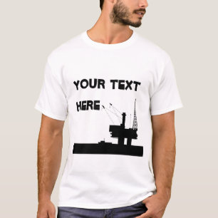 Vorlage für den T - Shirt von Offshore-Ölfeldern