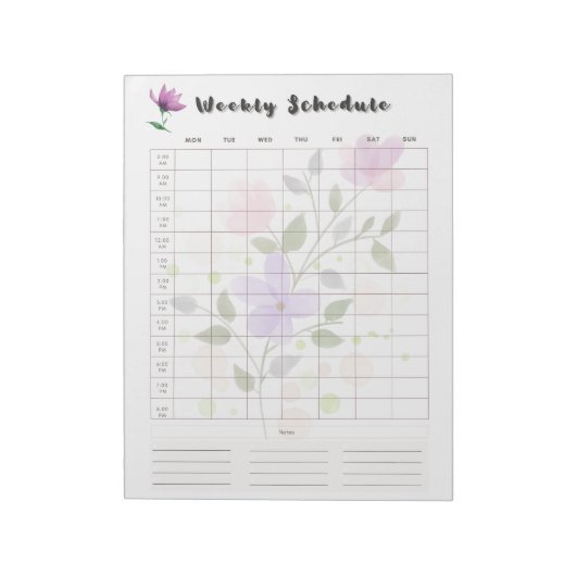 Vorlage für den Tagesforschungsplaner Notizblock (Rotiert)