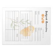 Vorlage für den Tagesforschungsplaner Notizblock (Vorderseite)