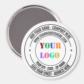 Vorlage für den Text des Firmenlogos anpassen Magnet (Vorderseite/Rückseite)