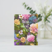 Vorlage für den Text gemischte Blume 9 Blütenblätt (Stehend Vorderseite)