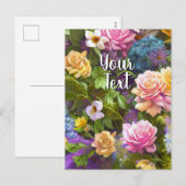 Vorlage für den Text gemischte Blume 9 Blütenblätt (Vorne/Hinten)