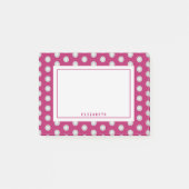 Vorlage für den tiefrosa Polka-Dot Post-it Klebezettel (Vorderseite)