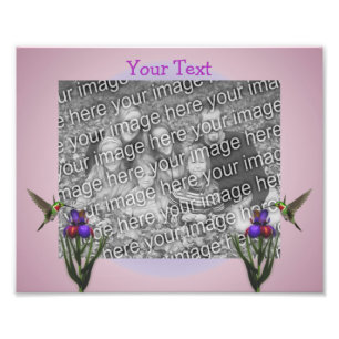 Vorlage für den Tierrahmen für Hummingvogel und Ir Fotodruck