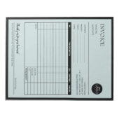 Vorlage für den Verkauf grüner, moderner Geschäfts Notizblock (Vorderseite)